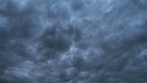 Ominous Dark Storm Clouds Time Lapse