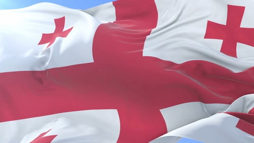 Bandeira da Geórgia acenando