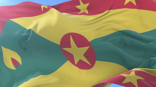 Flag of Grenada Waving