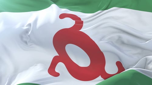 Realistic Waving Flag of Ingushetia