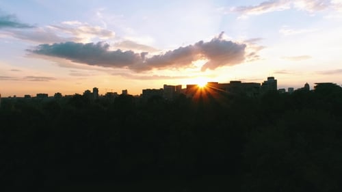Dramatic Sunset in the City