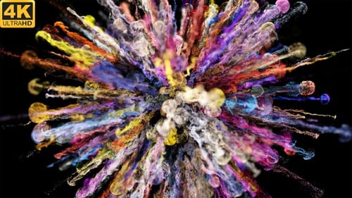 Bunte Pulverexplosion