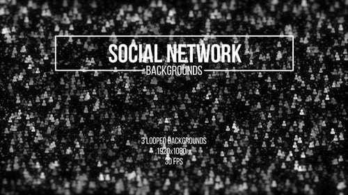 Social Network Connections Digital Background Loop
