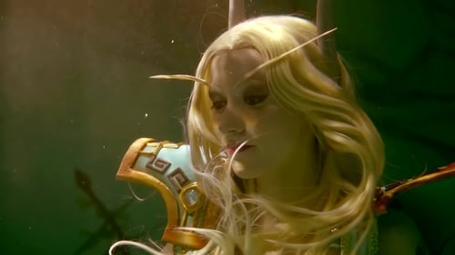 Woman in Fantasy Elf Costume Underwater Close Up