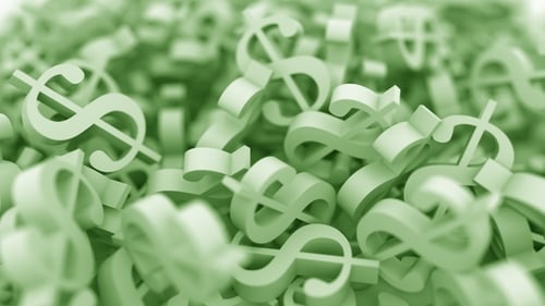 Pile of Green Dollar Signs