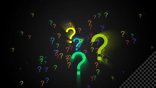 Floating Question Mark Symbols Animated Background