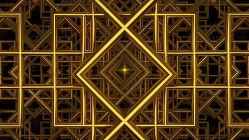 Golden Geometric Art Deco Tunnel Loop Background