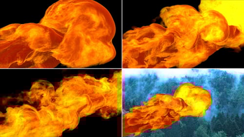 Realistic Fire Flame Stream Element