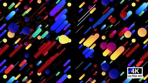 Vibrant Abstract Geometric Shapes Background Animation