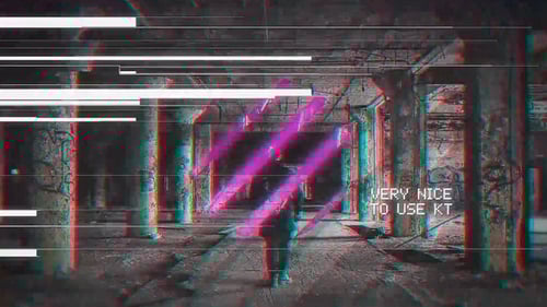 Retro Glitch Logo Reveal with Digital Distortion