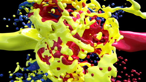 Vibrant Paint Splash Reveal Transition