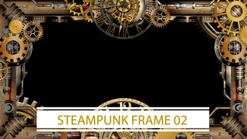 Steampunk Industrial Frame with Animated Protest Fists