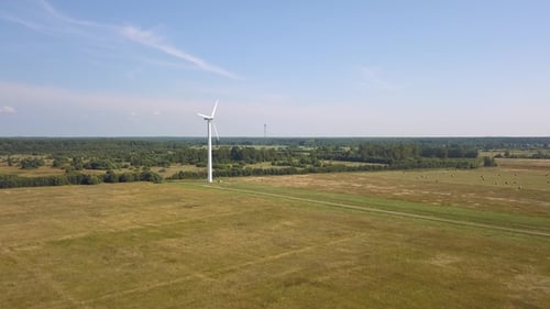 Aerial View of Wind Farm