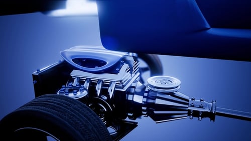 Châssis de voiture avec moteur