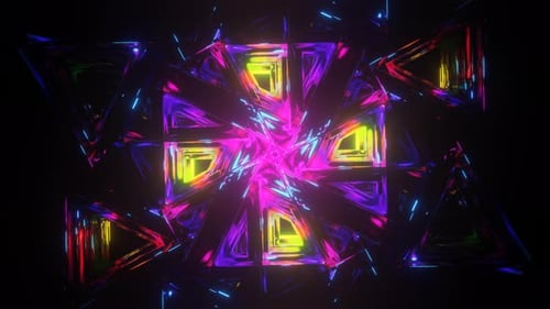 Strobe Abstract Trendy Surreal Futuristic Colorful Hypnotic VJ Seamless Loop