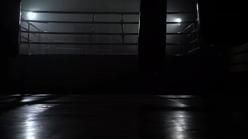 Gym and Ring Evening Without People