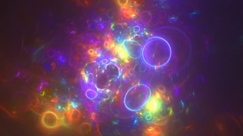 Abstract Fractal Glowing Energy Background Loop