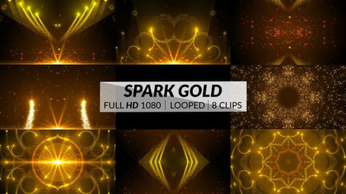 Dynamic Golden Particle Light Rays Loopable Background
