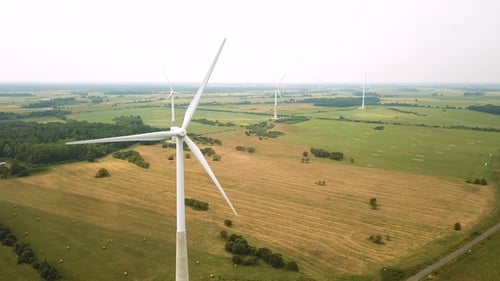 Luftaufnahme von Windparks