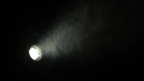 Abstract Lights Moving Dynamically on Black Background