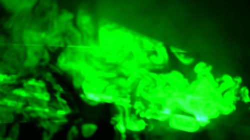 Wave on Smoke From a Green Laser