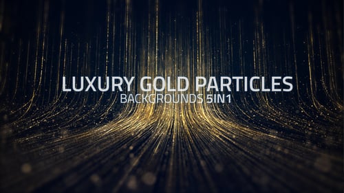Elegant Gold Particle Flow Abstract Motion Background