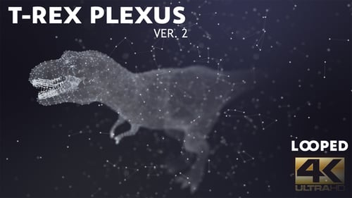 Futuristic T-Rex Particle Network Animation