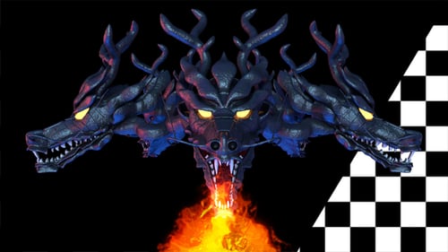 Chinese Dragon Head VJ Loop