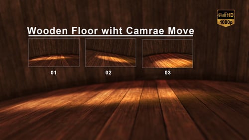 Animated Wooden Floor Background with Moving Light and Shadow