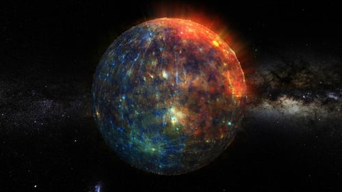 Bunter Burning Planet Nahtlose Schleife