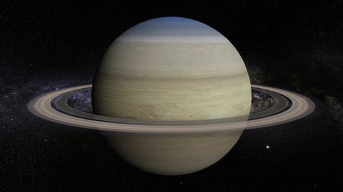 Saturn 360 Rotation Seamless Loop
