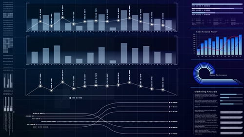 Business Infographic Screen Display