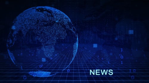 Digital Earth Globe Global Network Technology Background Animation