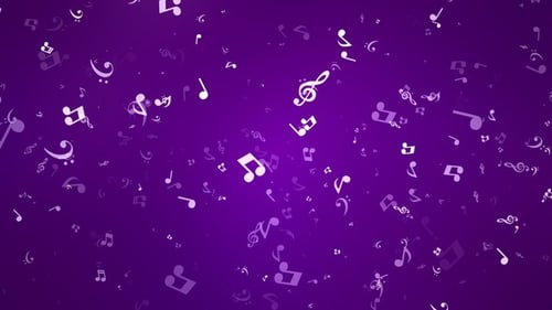 Musiknoten-Hintergrund in lila Farbe