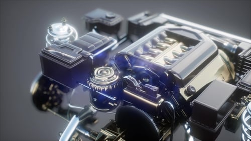 Detailed Car Engine and Other Parts