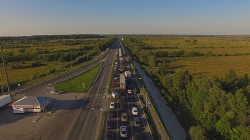 Huge Traffic Jam and Collapse on the Road