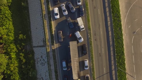 Huge Traffic Jam on the Road