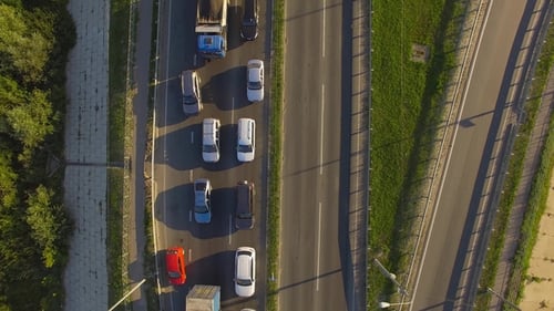 Riesiger Stau auf der Straße