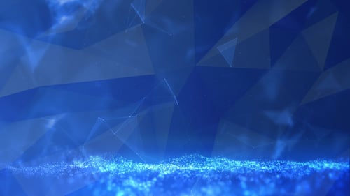 Dynamic Blue Geometric Network Particle Background Animation