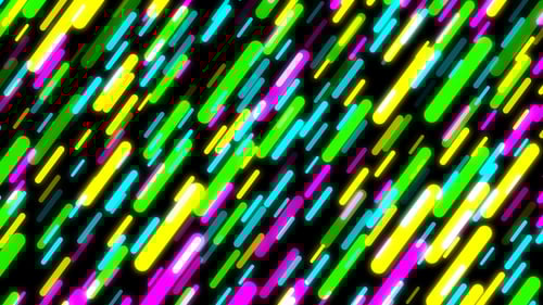 Vibrant Neon Diagonal Line Pattern Background Loop