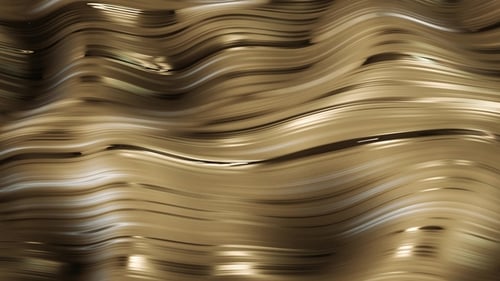 Golden Fluid Abstract Waves Seamless Loop Background