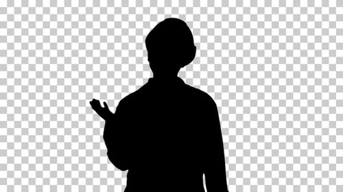 Mujer ingeniera de siluetas, Alpha Channel