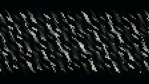 Monochrome pixelated pattern with waving particles