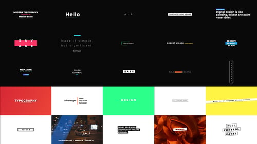 Titres minimalistes