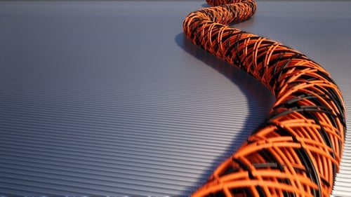 Animated Winding Data Cable Intertwined Wires Technology Background