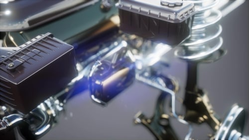 Detailed Car Engine and Other Parts