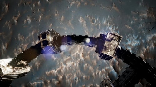 Vaisseau spatial Surveyor au-dessus de Mars