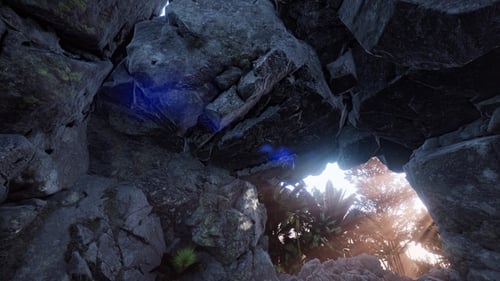 Sun Light Inside Mysterious Cave