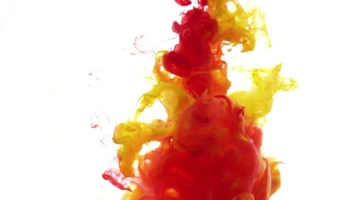 Colorful Ink Swirling in Water