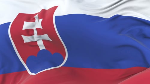 Slovakia Flag Waving Seamless Loop